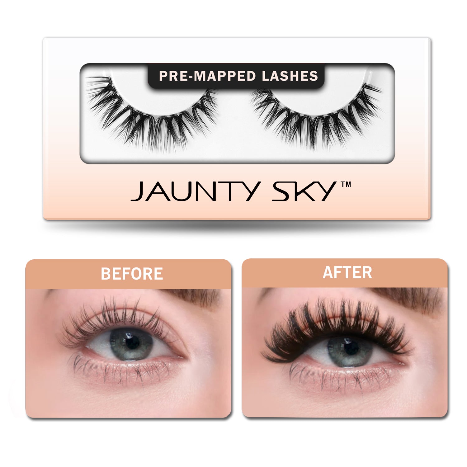 Pre-Mapped Thin Band Manga Lash Clusters