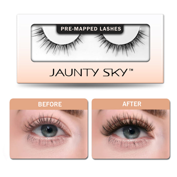 Pre-Mapped Natural Wispy Eyelash Clusters